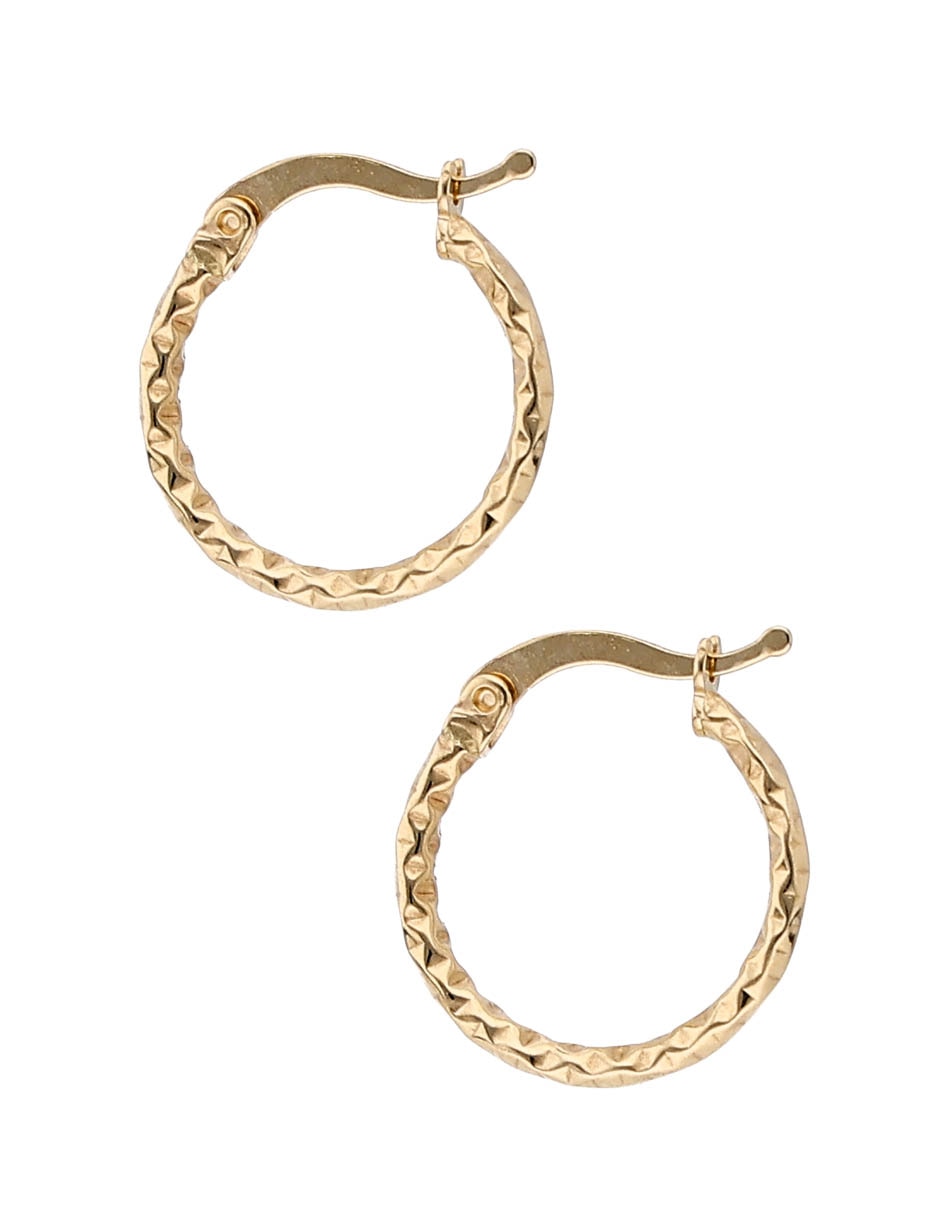 Arracadas Fonelli de oro 14 k con acabado brillante