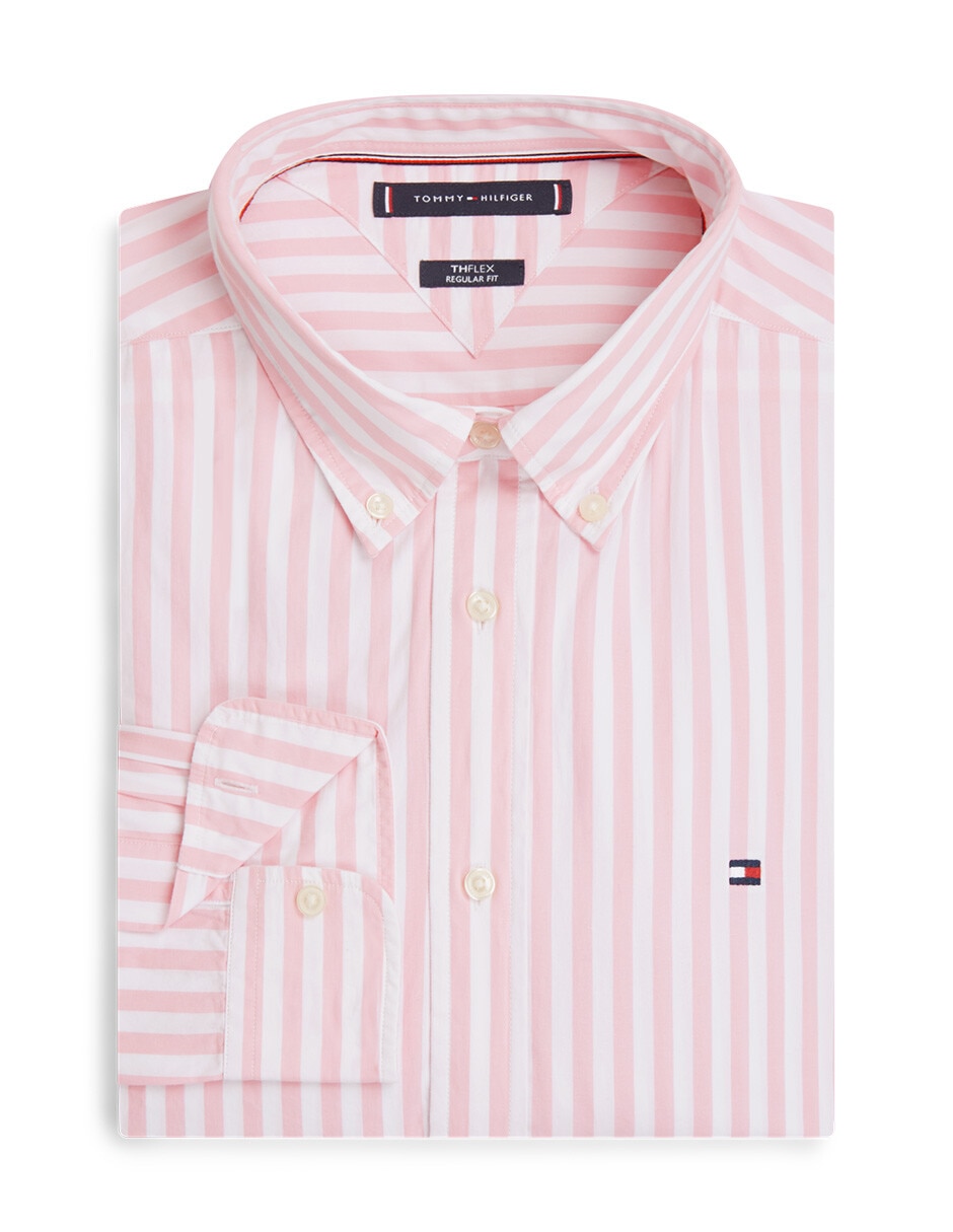 Camisa casual Tommy Hilfiger de algodón manga larga para hombre