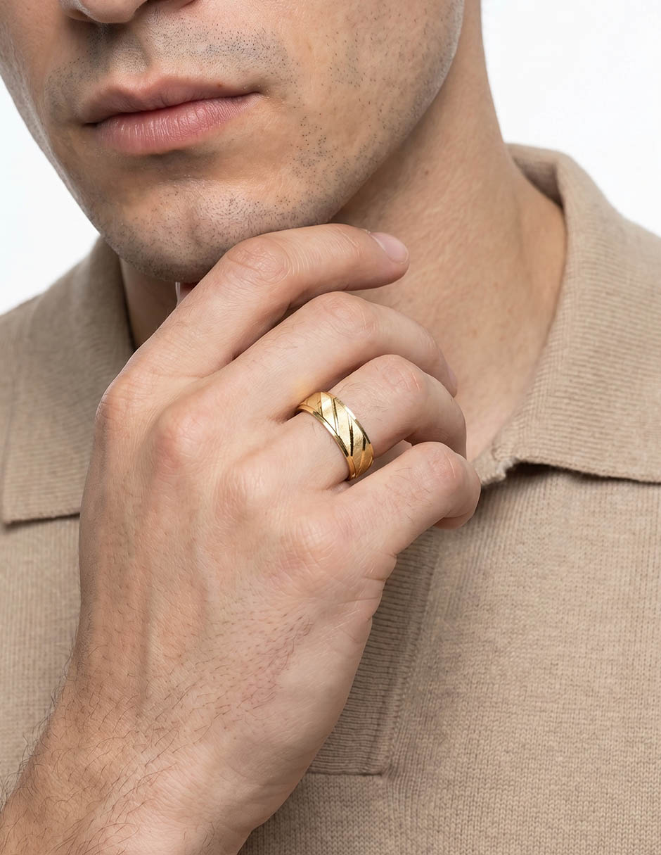 Argolla de oro amarillo 14 k 4