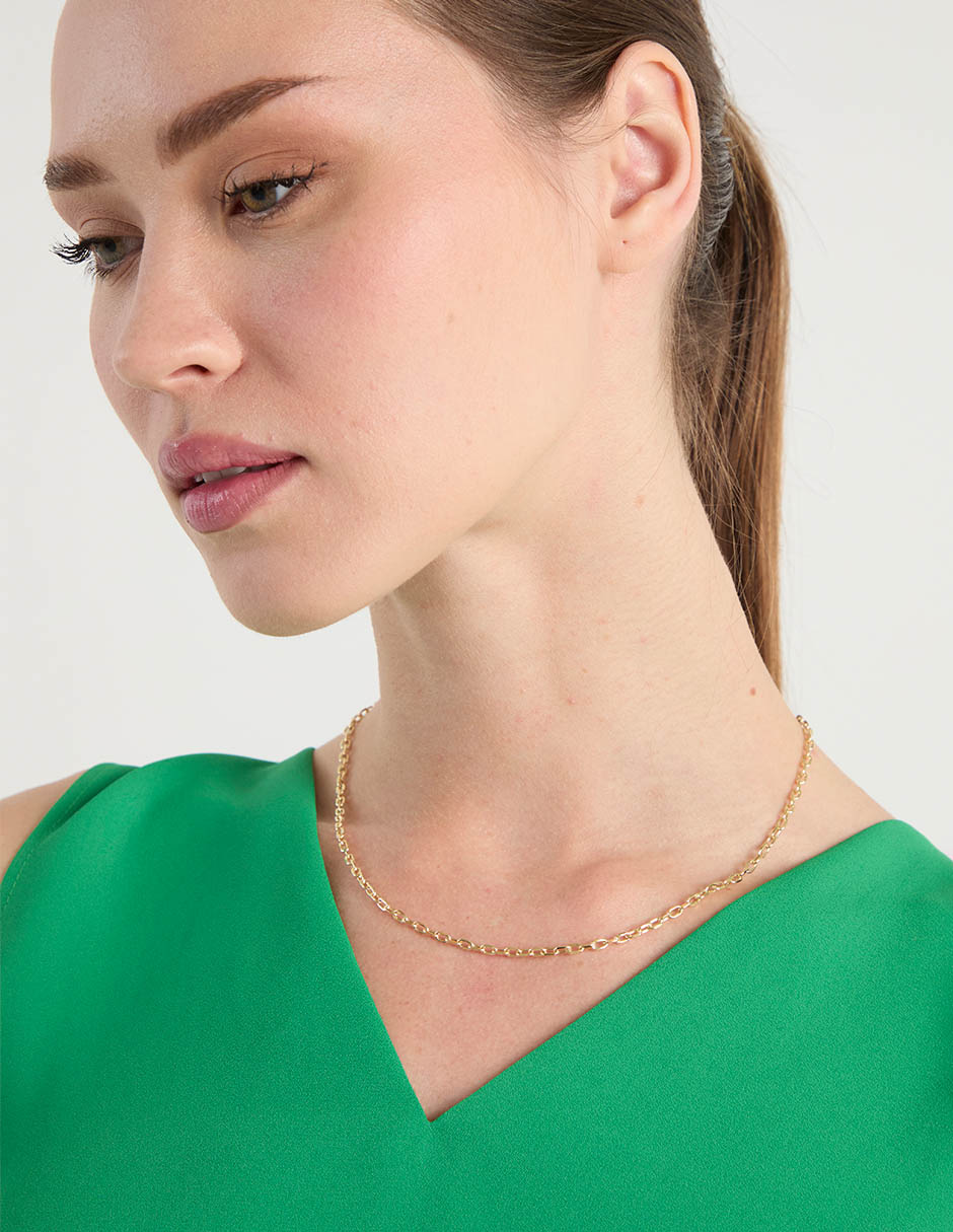 Cadena fonelli de oro amarillo 14 k