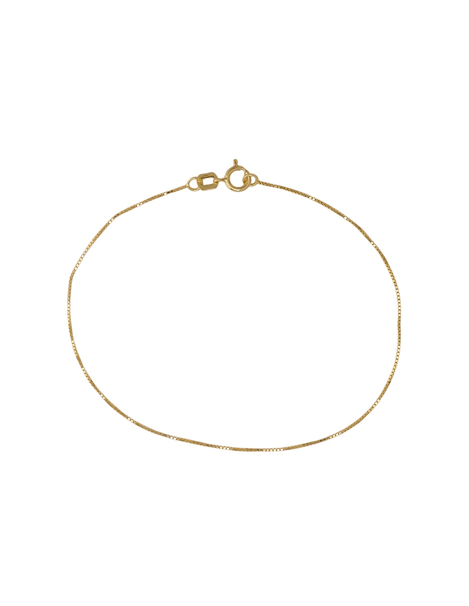 Pulsera de oro amarillo 14 K con acabado brillante