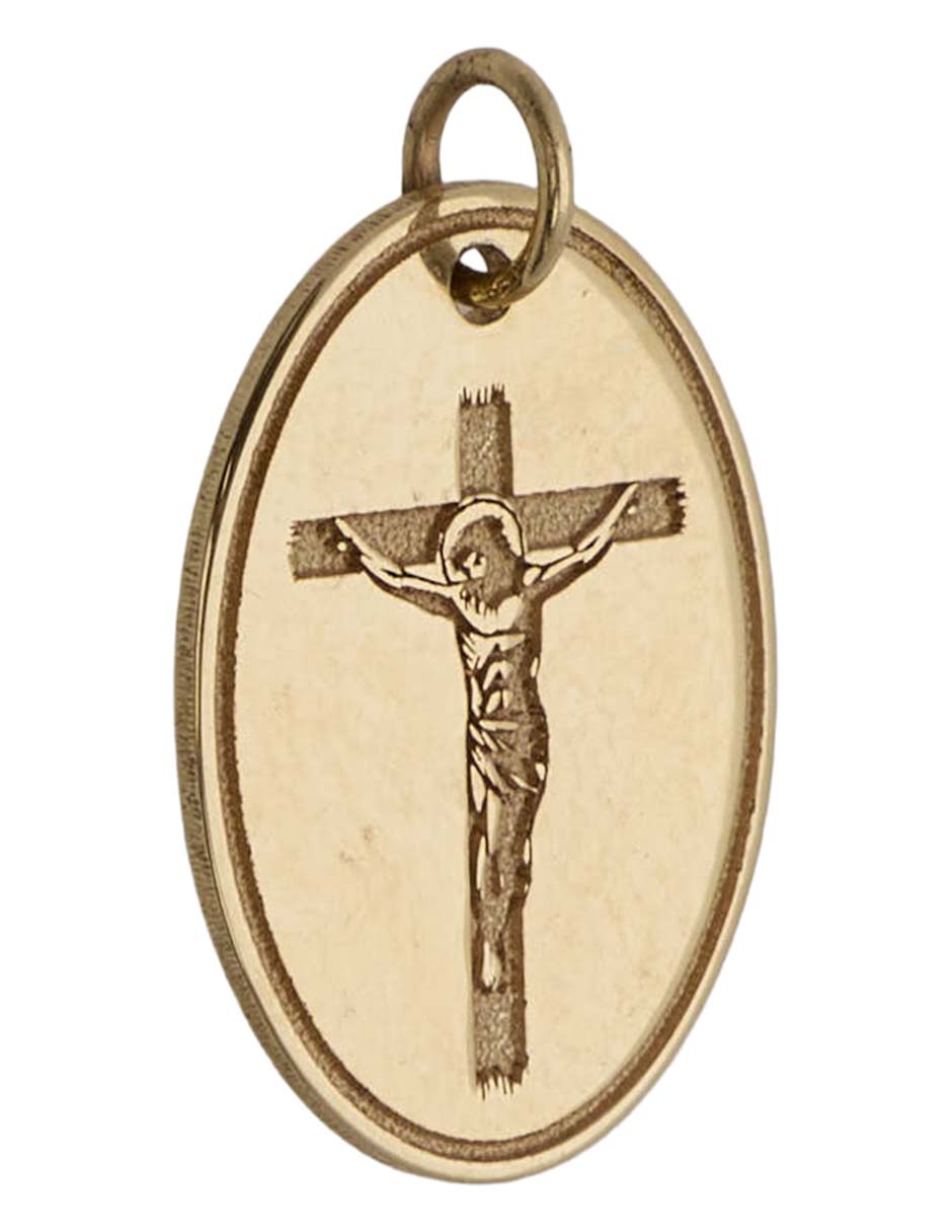 Dije de cristo de oro amarillo 14 k 2