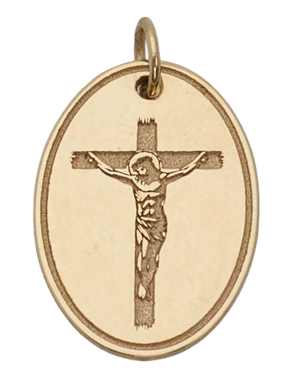 Dije de cristo de oro amarillo 14 k