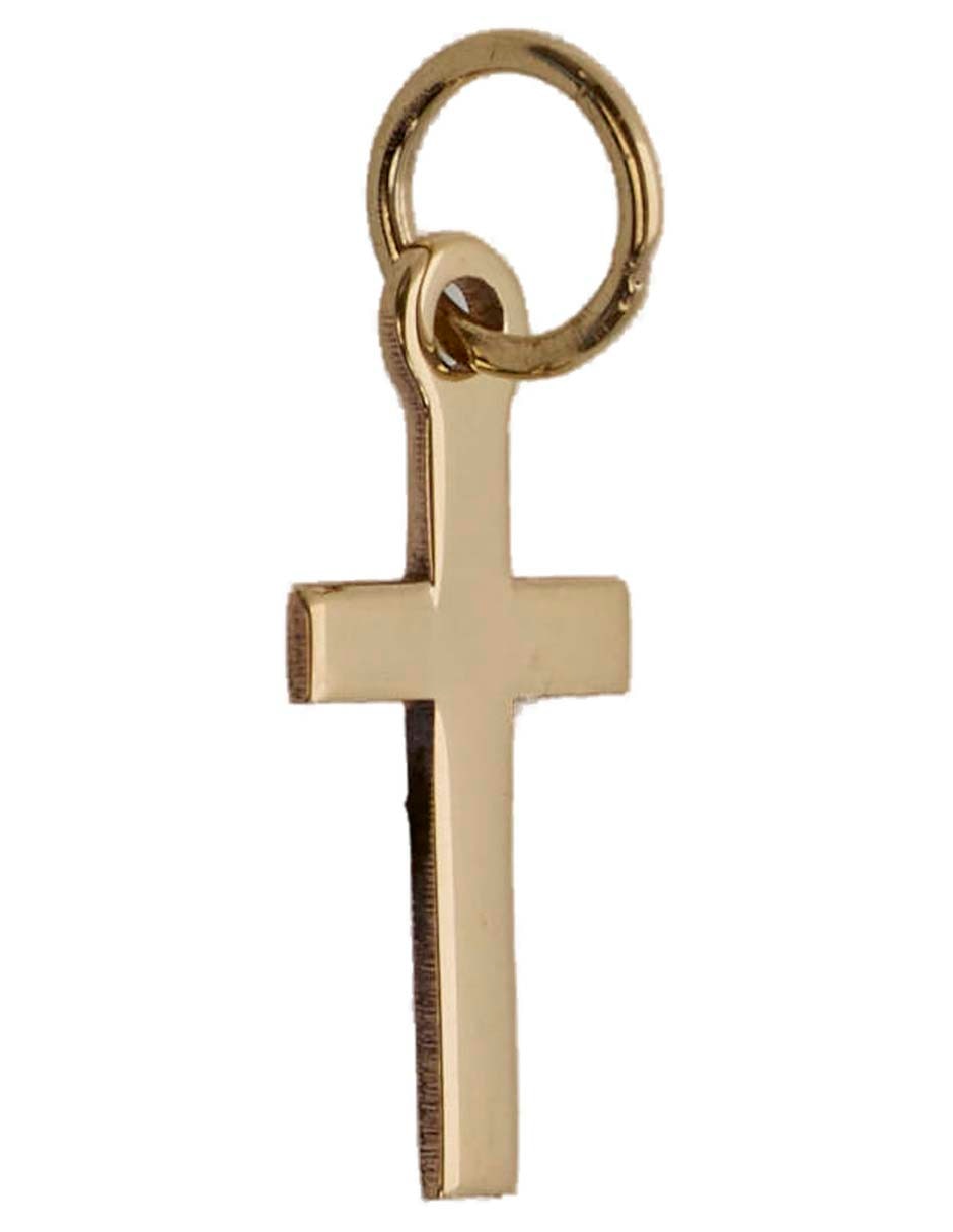 Dije de cruz de oro amarillo 14 k 2