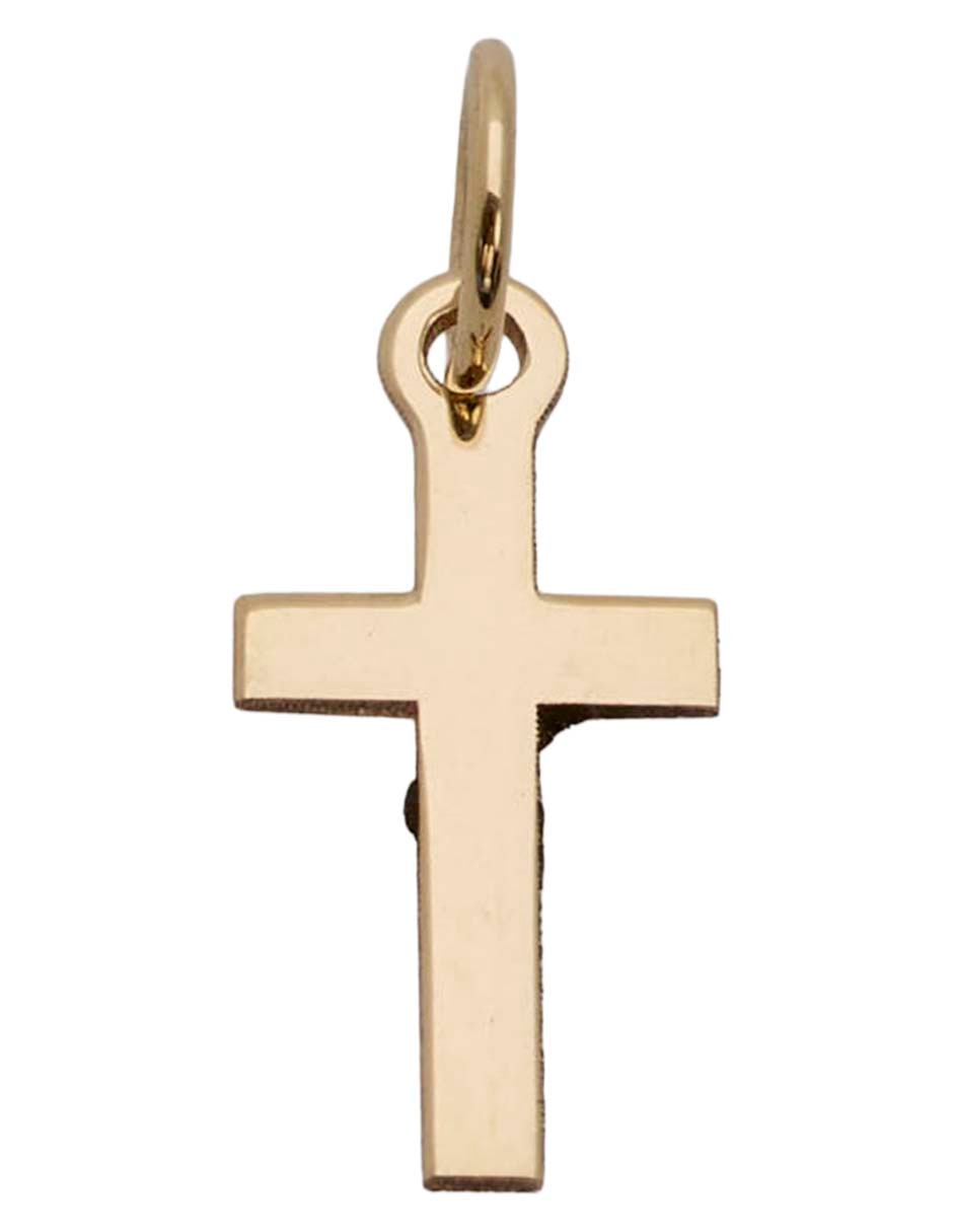 Dije de cruz de oro amarillo 14 k 3
