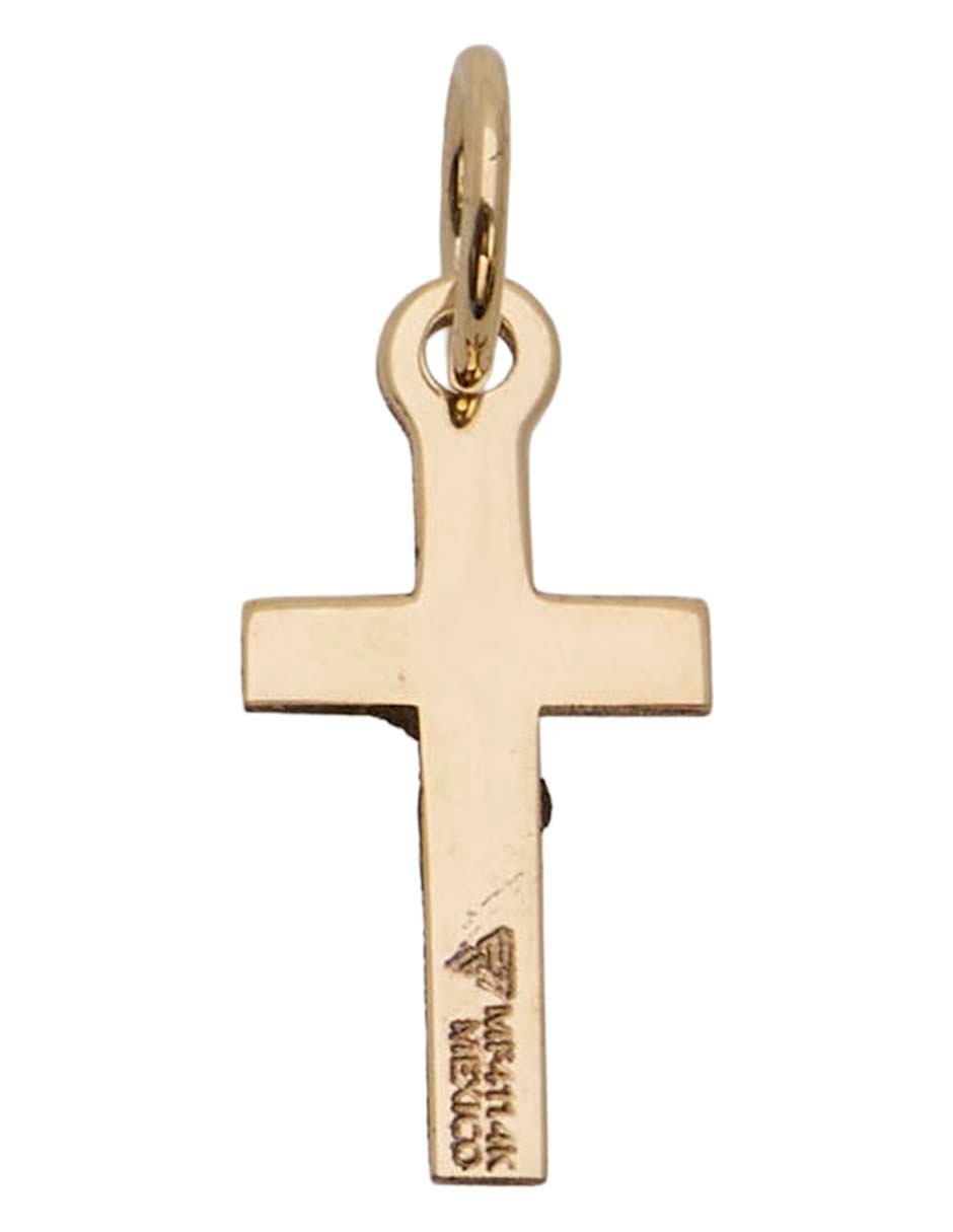 Dije de cruz de oro amarillo 14 k