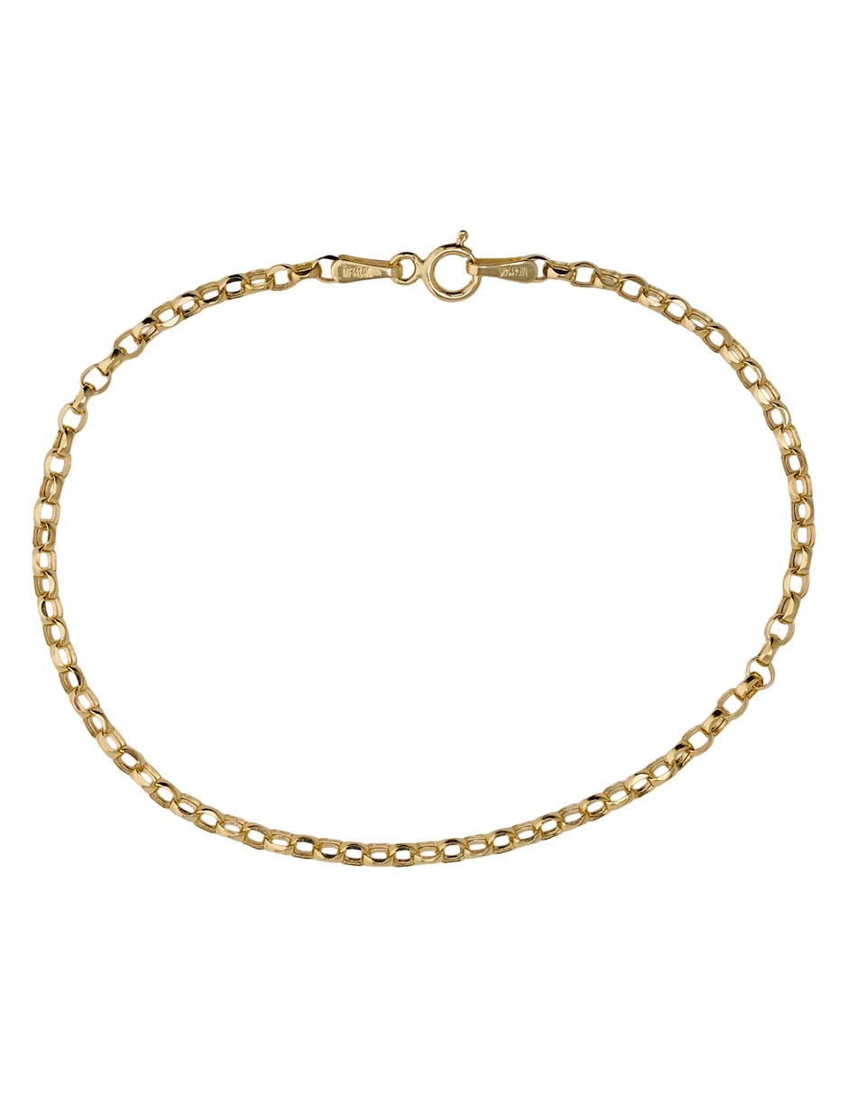 Pulsera fonelli de oro amarillo 14 k con acabado brillante