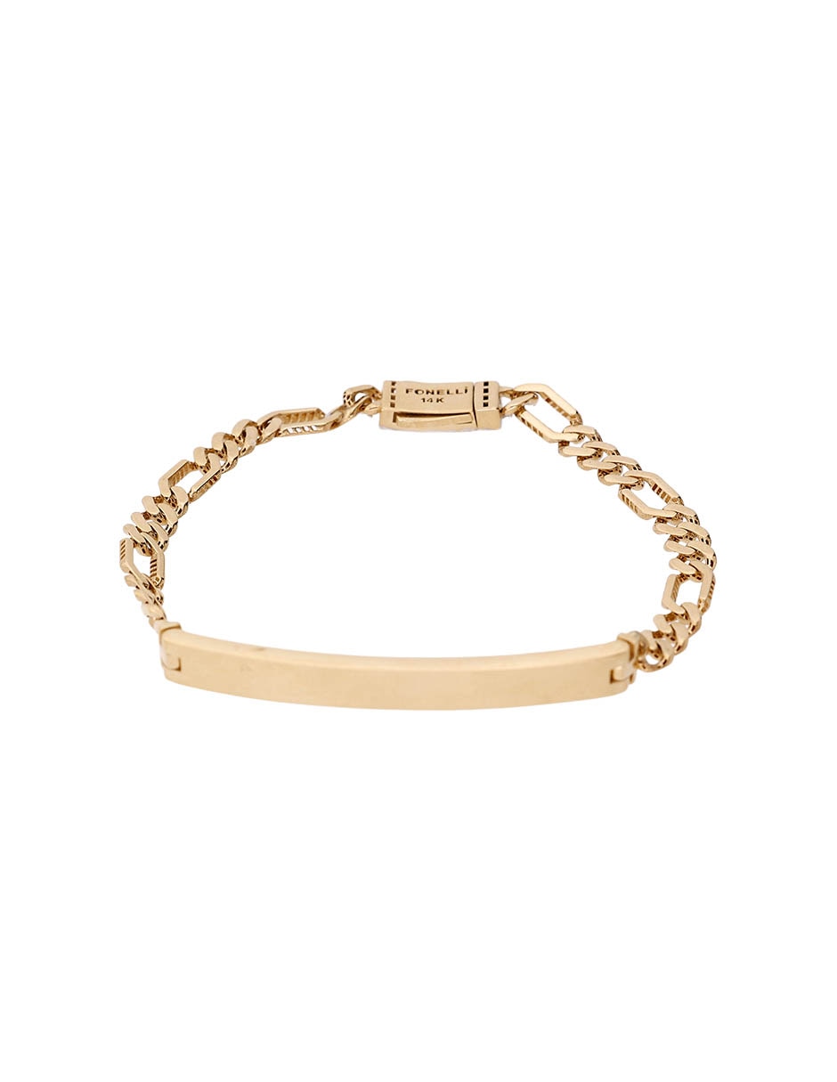 Pulsera Fonelli de oro con zirconia 14 k acabado brillante
