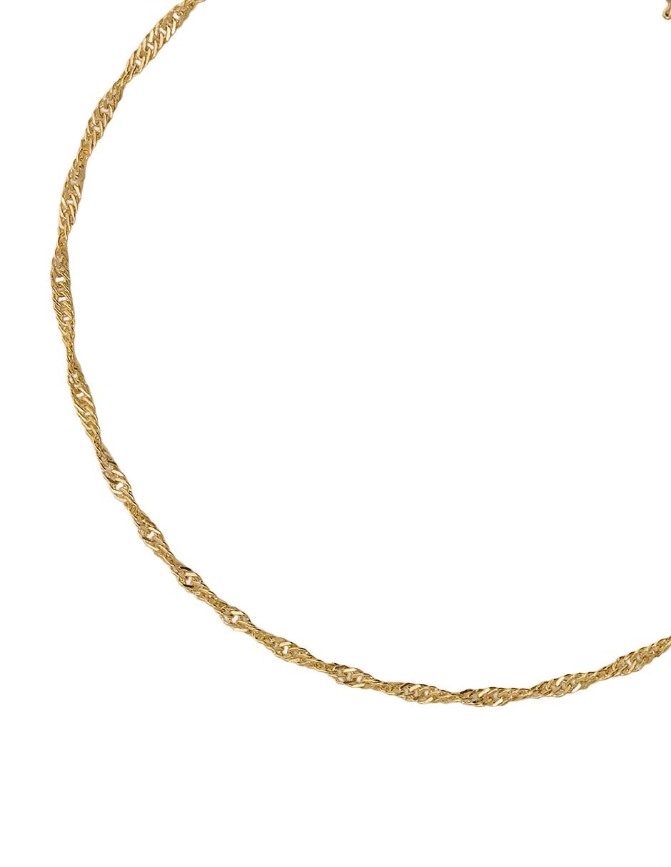 Pulsera de oro amarillo 14 k con acabado brillante 2