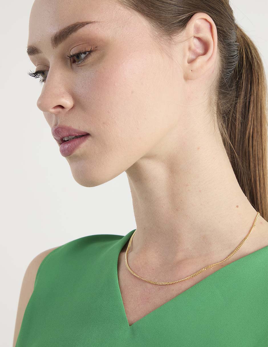 Cadena entrelazada fonelli de oro amarillo 14 k
