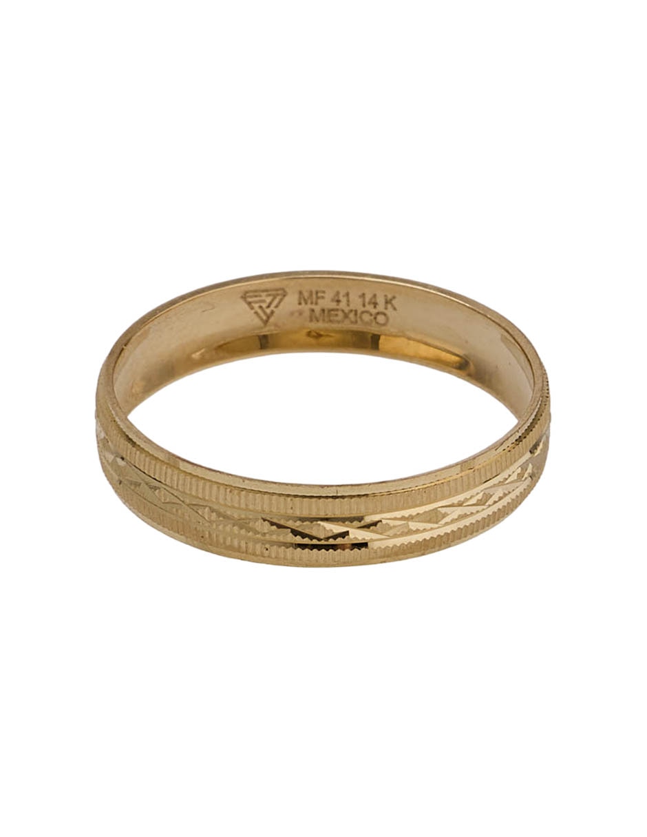 Argolla de oro amarillo 14 k