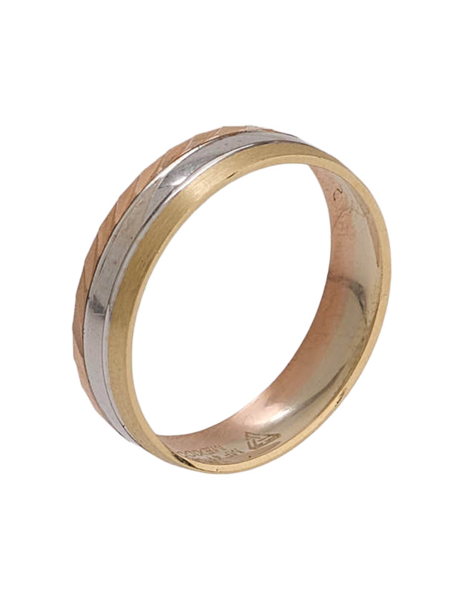 Argolla de oro amarillo 14 K 3