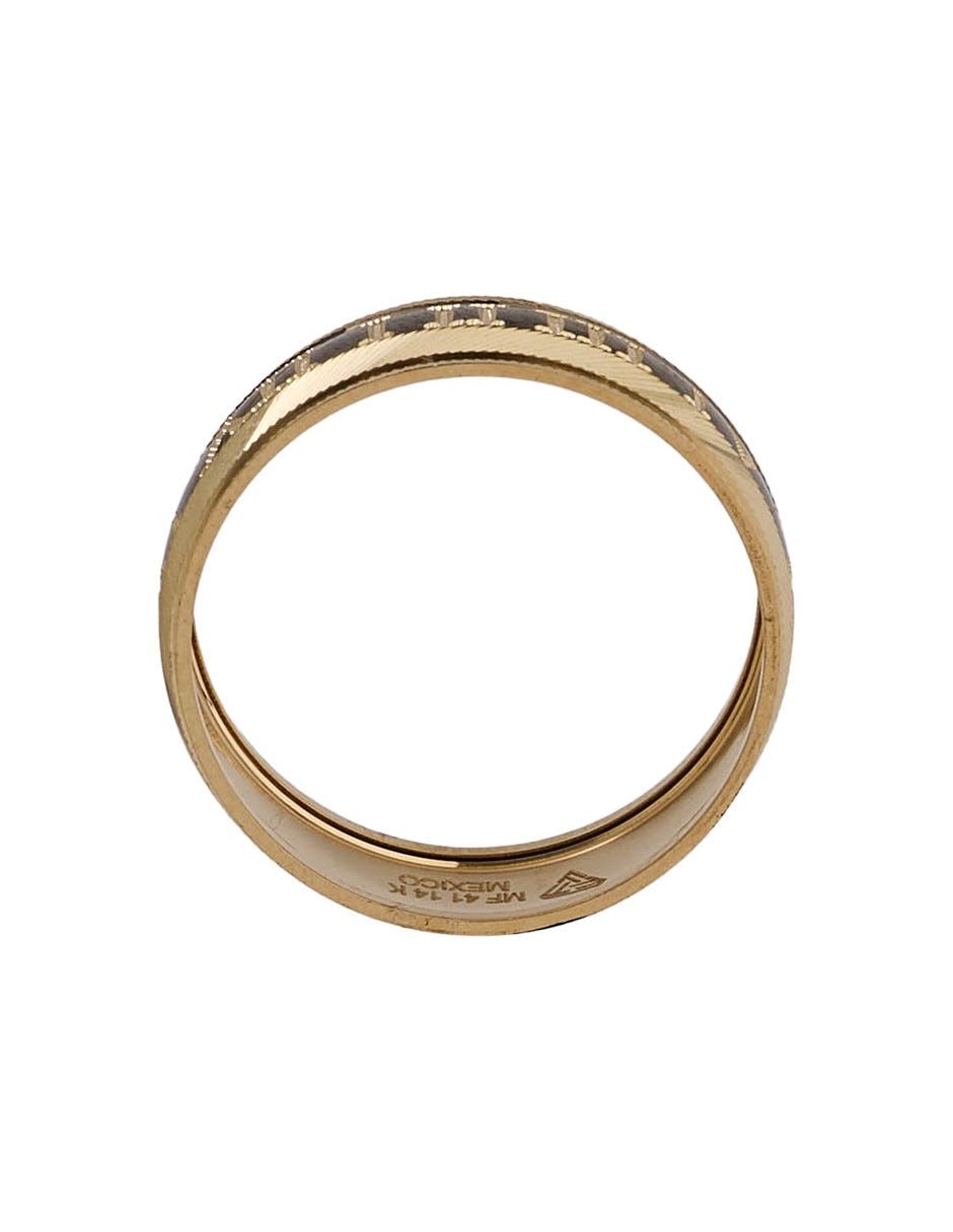 Argolla de oro amarillo 14 K 2