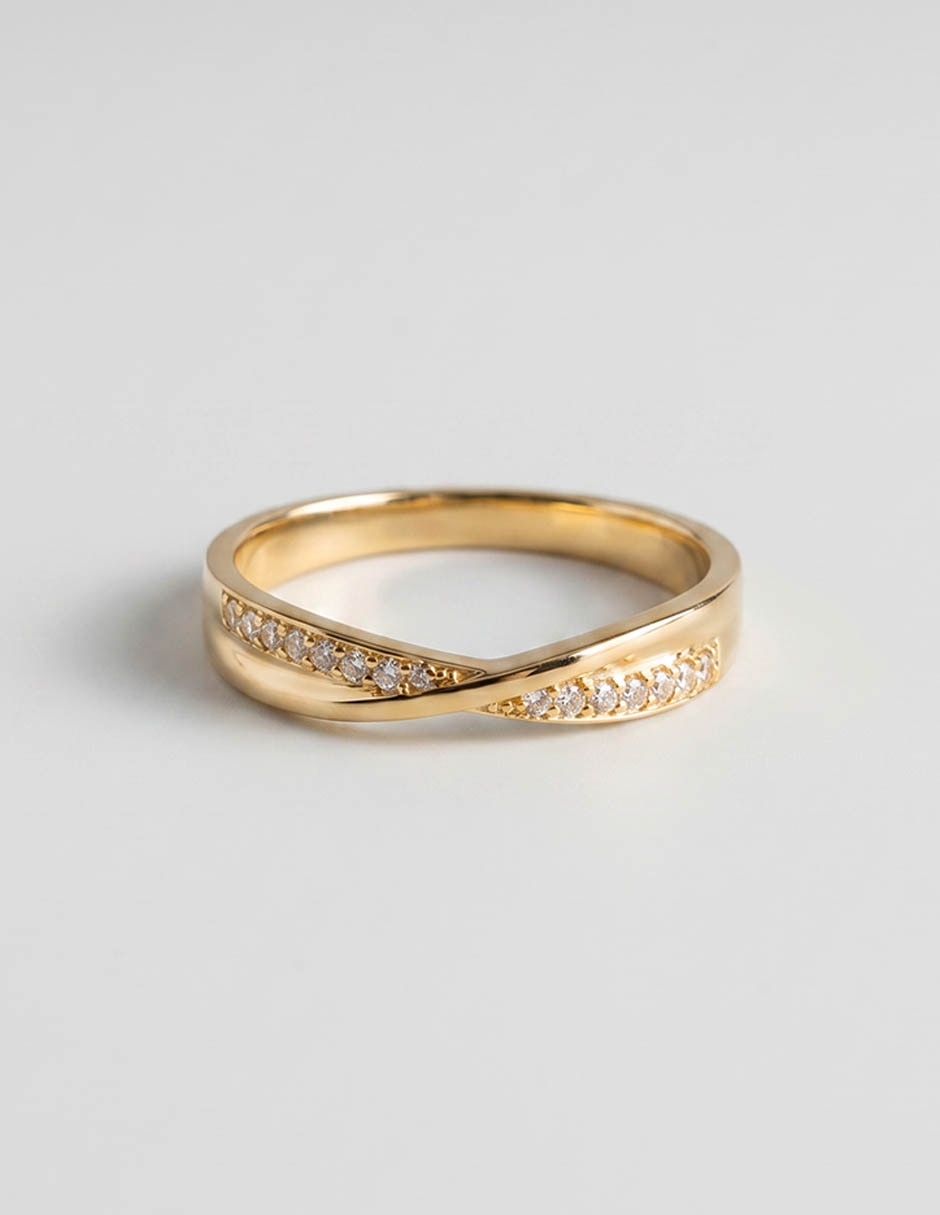 Argolla de oro 14 K zirconia