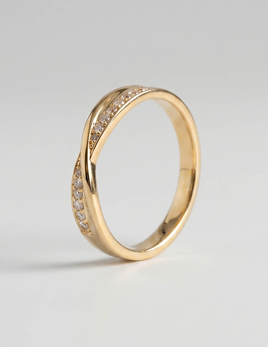 Argolla de oro 14 K Fonelli zirconia