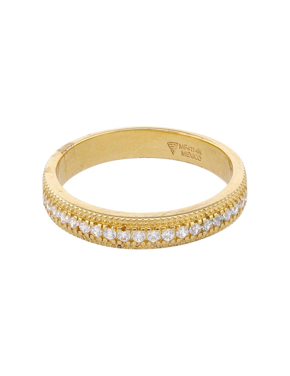 Argolla de oro 14 k zirconia 1