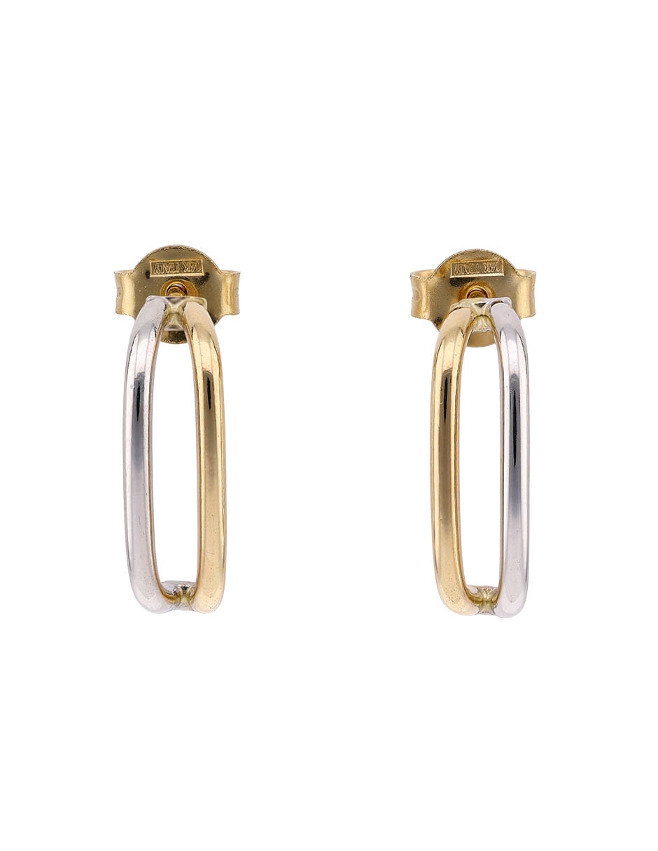 Aretes Cortos De Oro Con Acabado Brillante Aretes Cortos De Oro Con Acabado Brillante