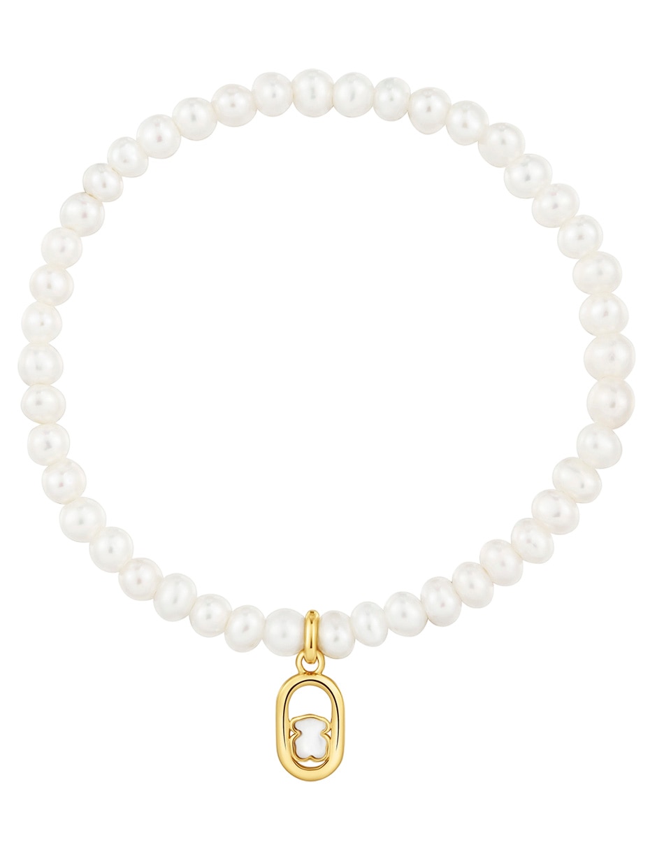 Pulsera con perla cultivada Camille acabado baño de oro P 925