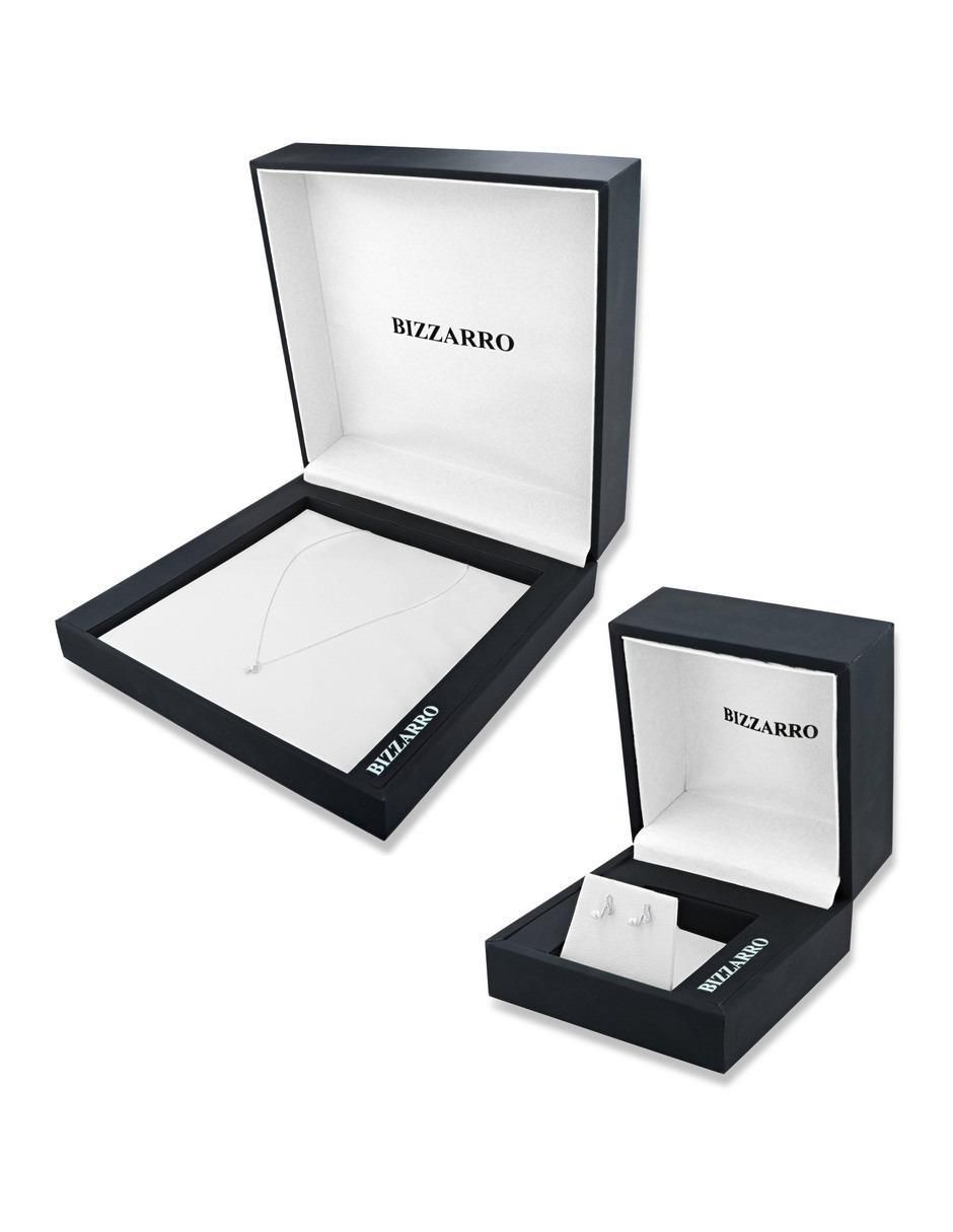 Aretes y collar de música de oro blanco 14 k diamante