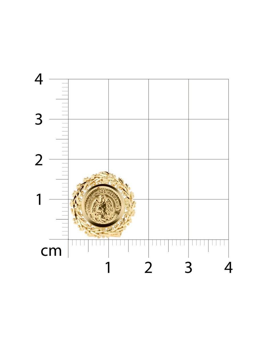 Broqueles redondos de oro amarillo 14 K con acabado brillante 5