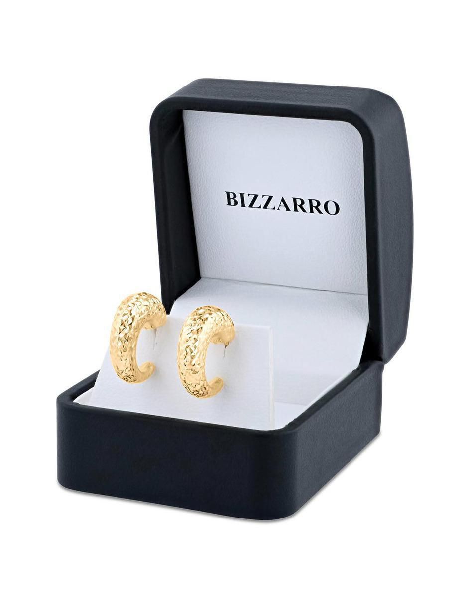 Broqueles redondos luna de oro amarillo 14 K con acabado brillante 4