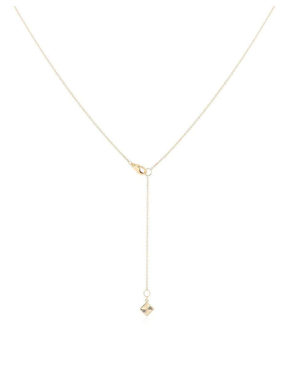 Gargantilla cuadrada de oro amarillo 14 K