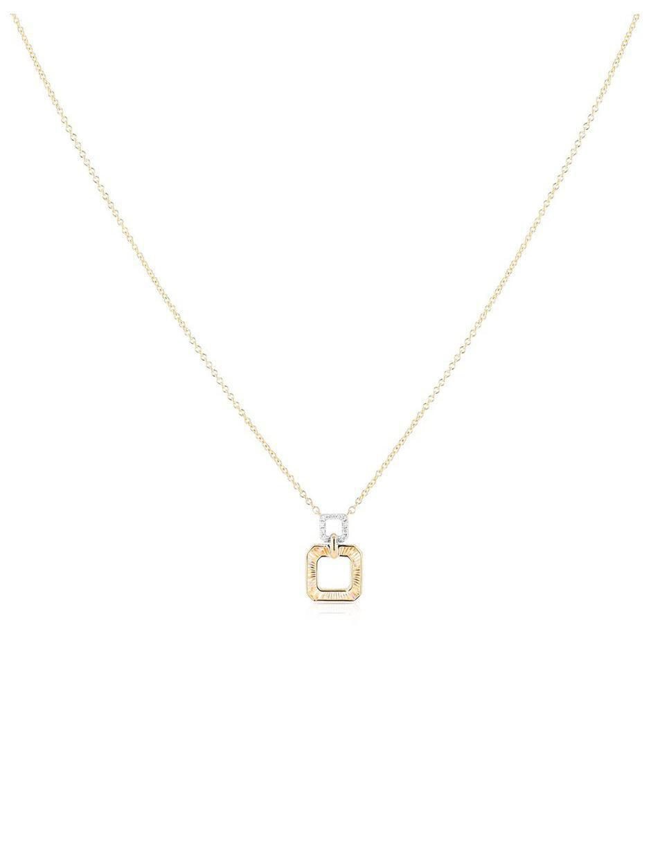 Gargantilla cuadrada de oro amarillo 14 K