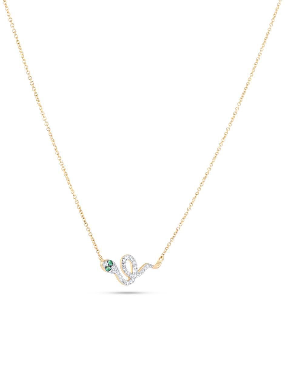 Gargantilla de serpiente de oro amarillo 14 K