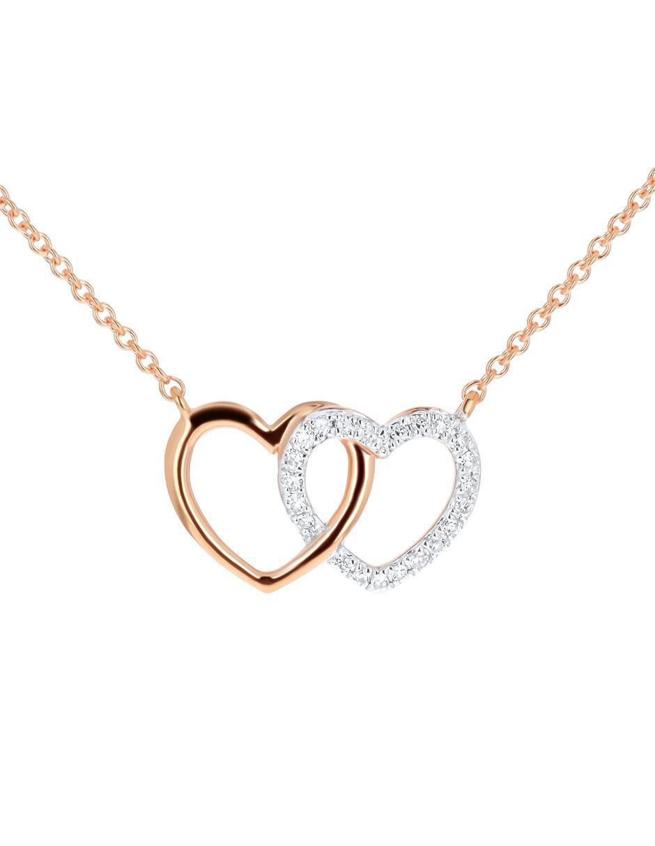 Gargantilla corazón de oro rosa 10 K 4
