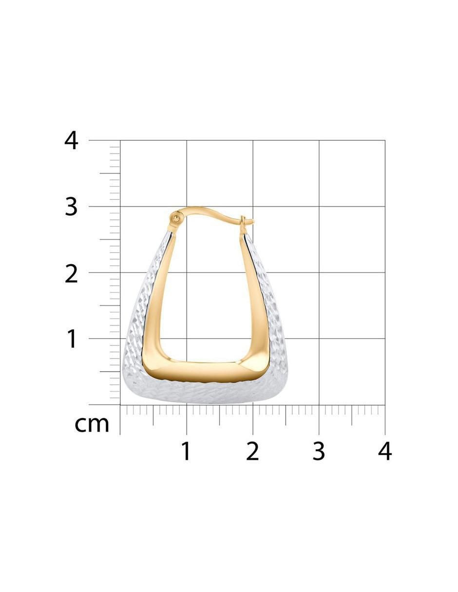 Arracadas de oro blanco 14 K con acabado brillante 5