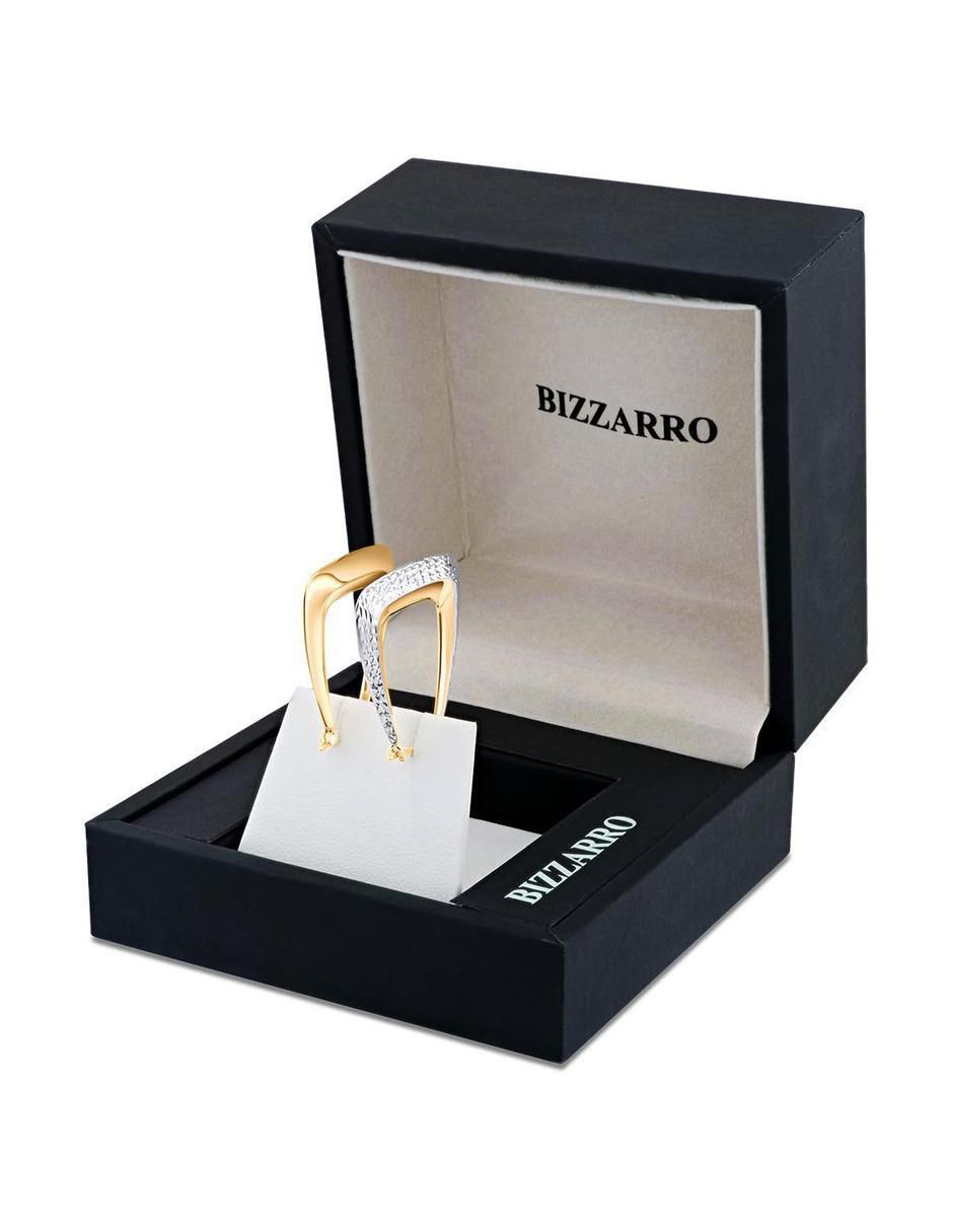 Arracadas de oro blanco 14 K con acabado brillante 4