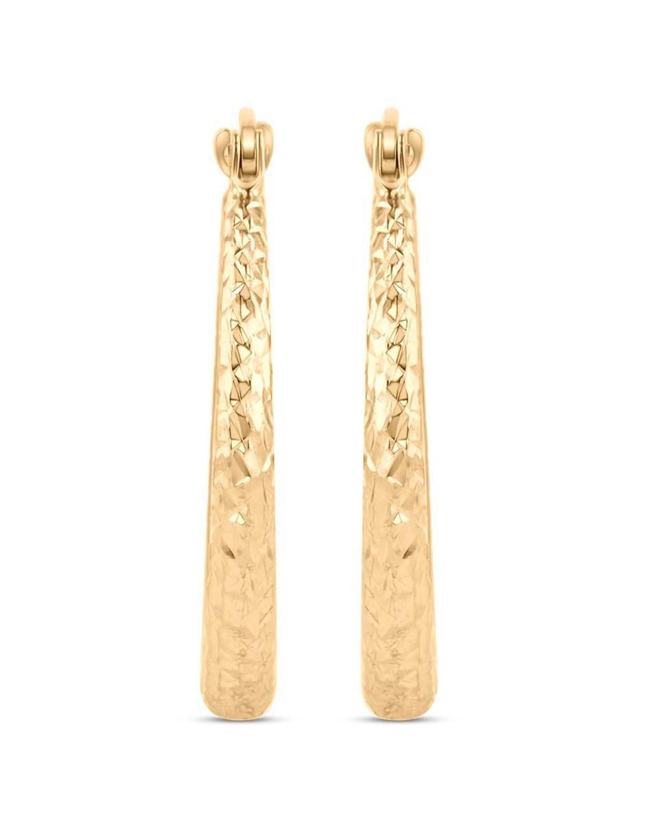 Arracadas de oro amarillo 14 K con acabado brillante Arracadas de oro amarillo 14 K con acabado brillante