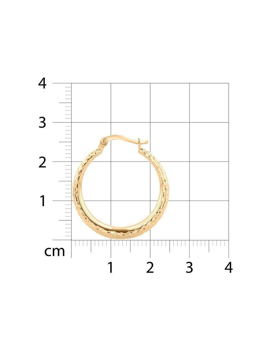 Arracadas de oro amarillo 14 K con acabado brillante 5