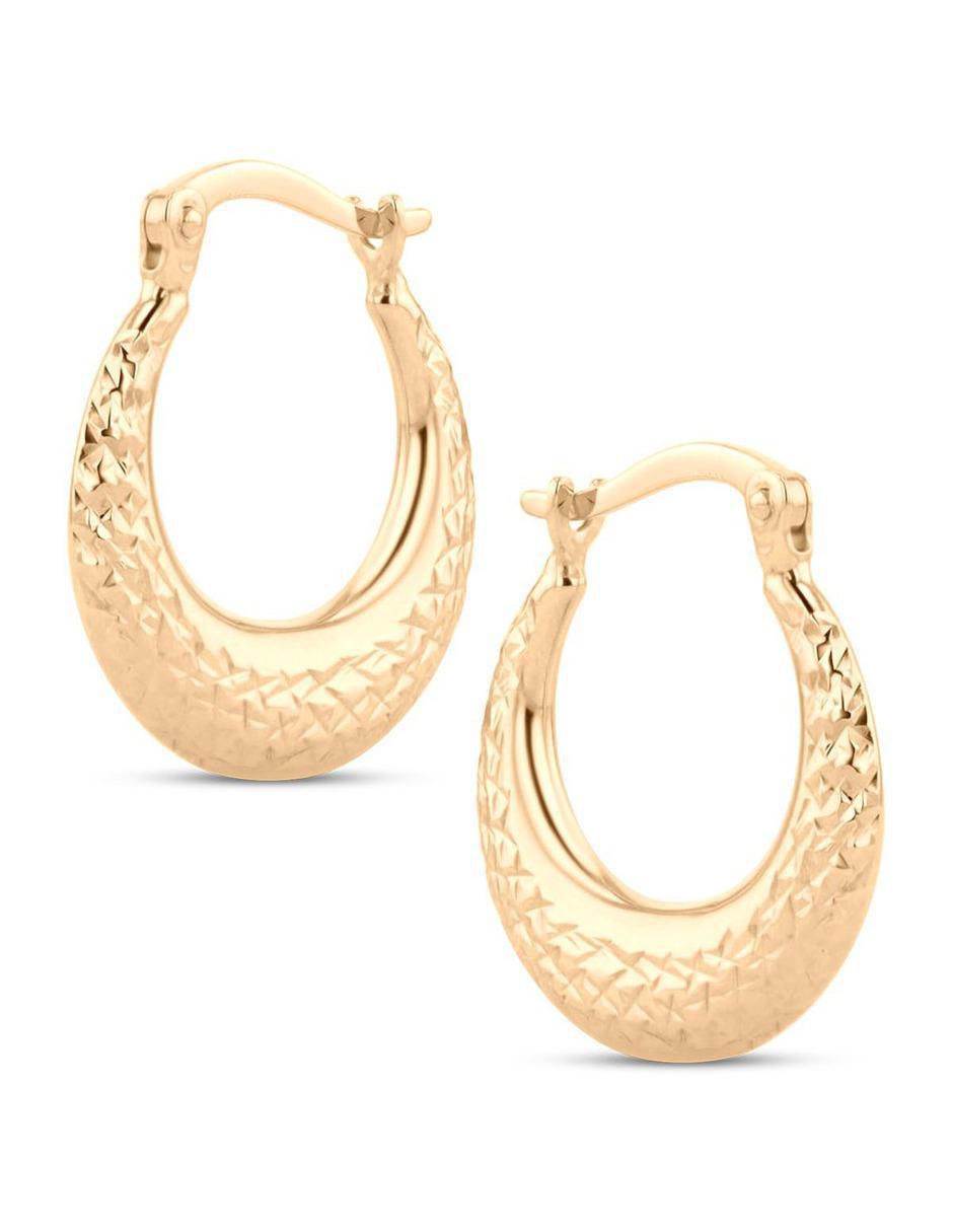 Arracadas de oro amarillo 14 K con acabado brillante 2