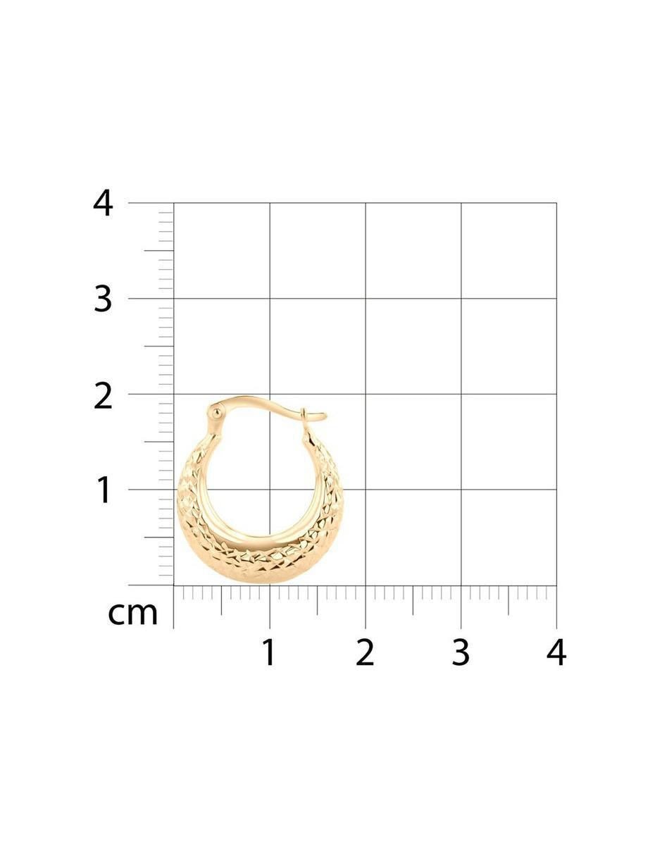 Arracadas de oro amarillo 14 K con acabado brillante 5