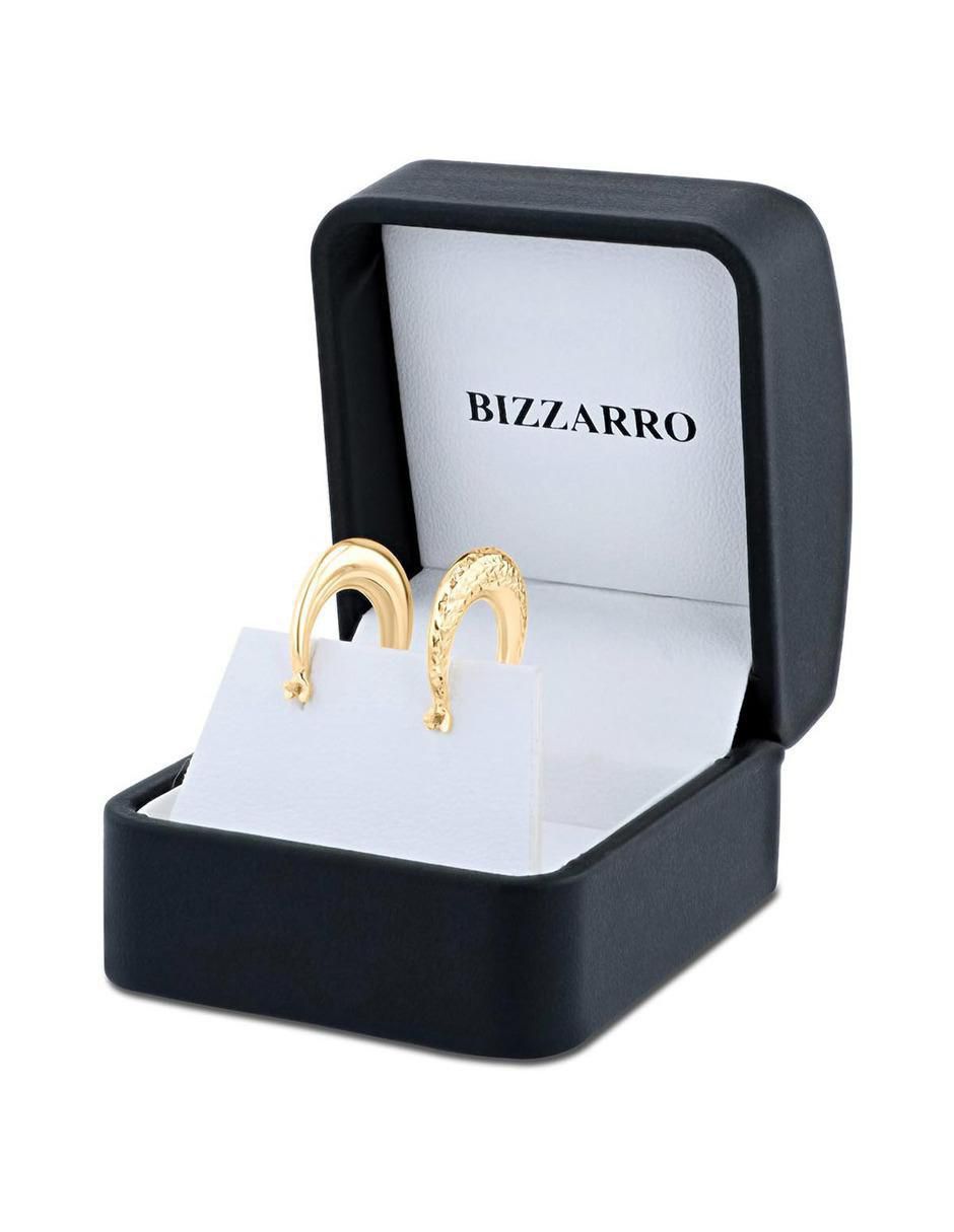 Arracadas de oro amarillo 14 K con acabado brillante 4