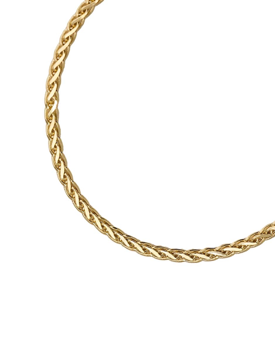 Pulsera de oro amarillo 14 k con acabado brillante 2