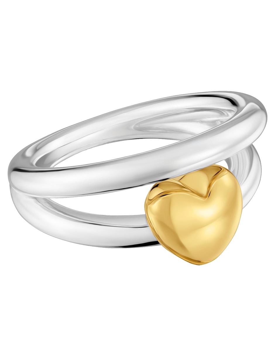 Anillo de corazón Flechazo P 925 de plata brillante
