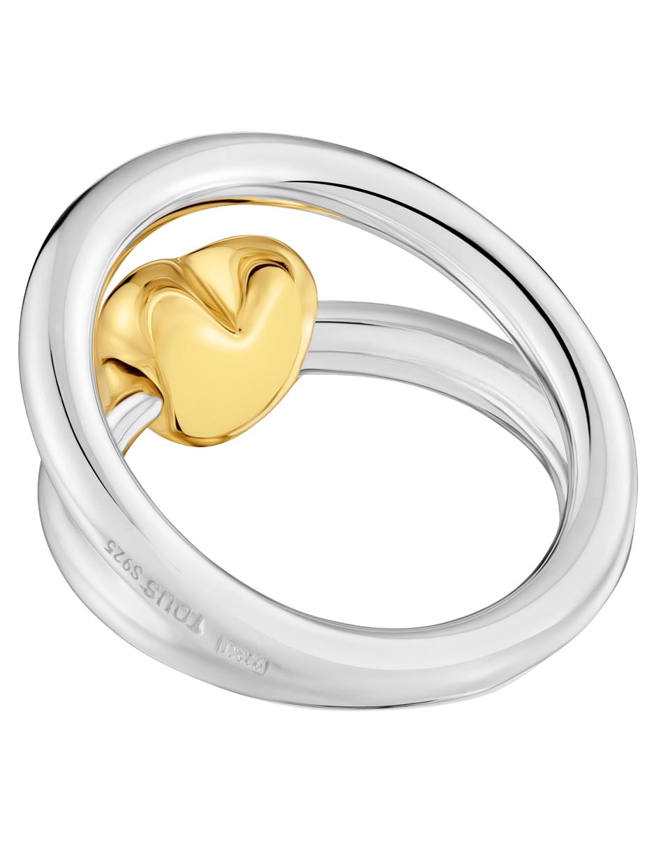 Anillo de corazón Flechazo P 925 de plata brillante