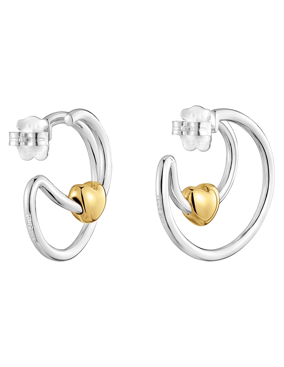 Aretes de corazón Flechazo de plata P 925 3