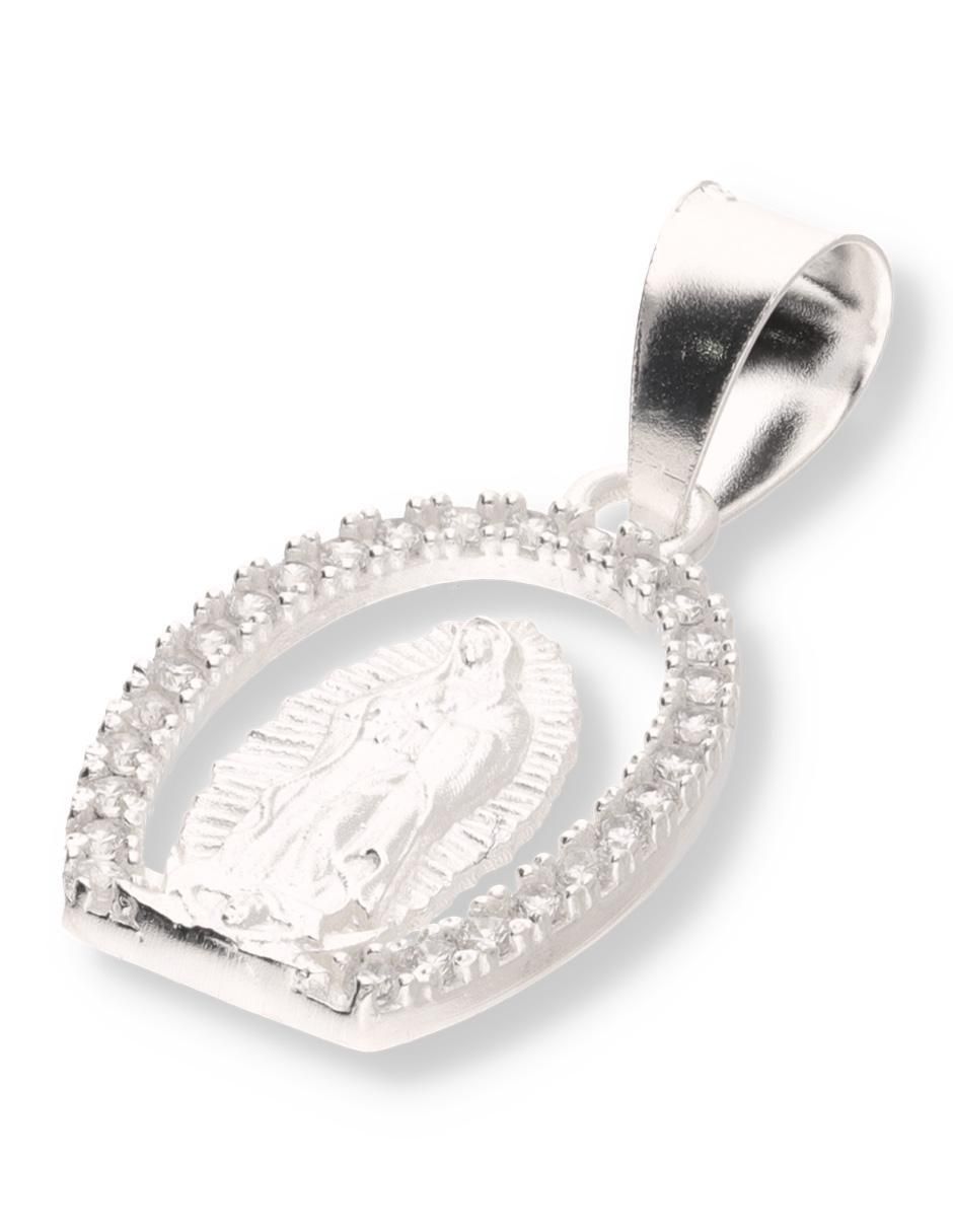 Dije ovalada Enjoya Virgen de Guadalupe de plata P 925