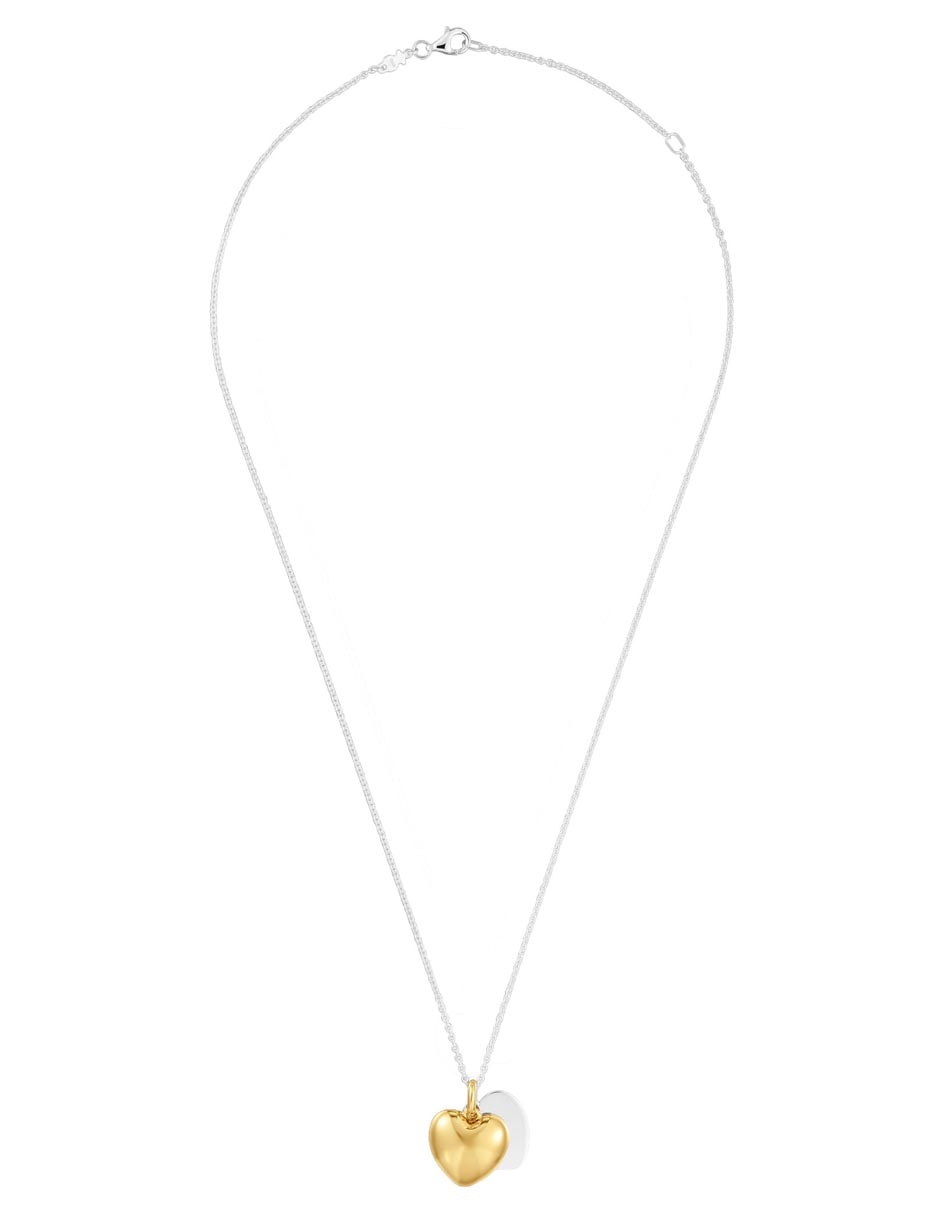 Collar de corazón Flechazo de plata con acabado baño de oro P 925 2