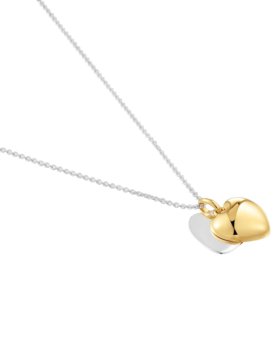 Collar de corazón Flechazo de plata con acabado baño de oro P 925 3