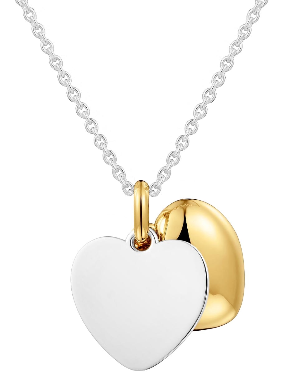 Collar de corazón Flechazo de plata con acabado baño de oro P 925 4