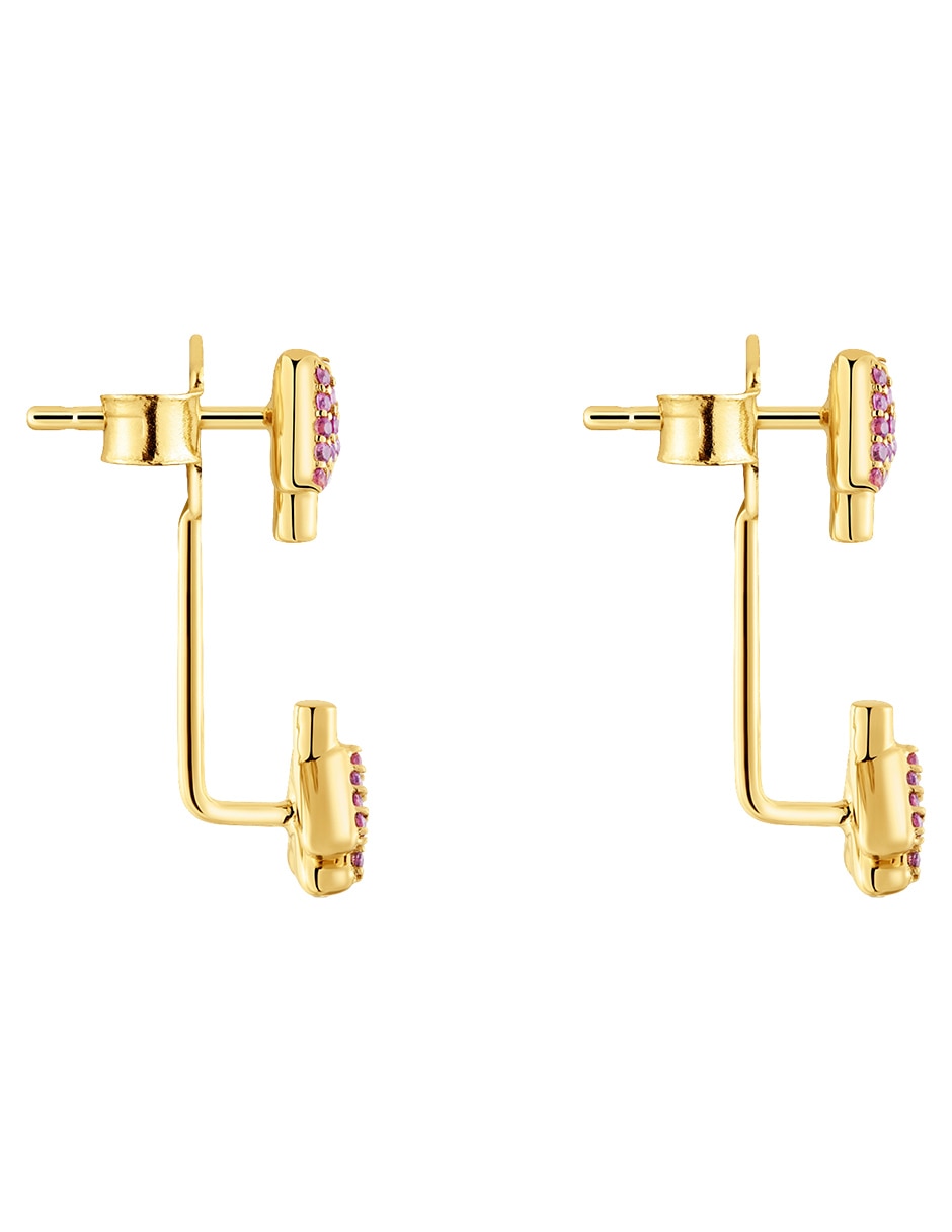 Broqueles de flecha Flechazo de plata P 925 rodolita 2