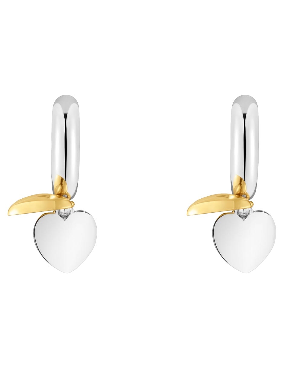 Aretes de aro Flechazo de plata P 925