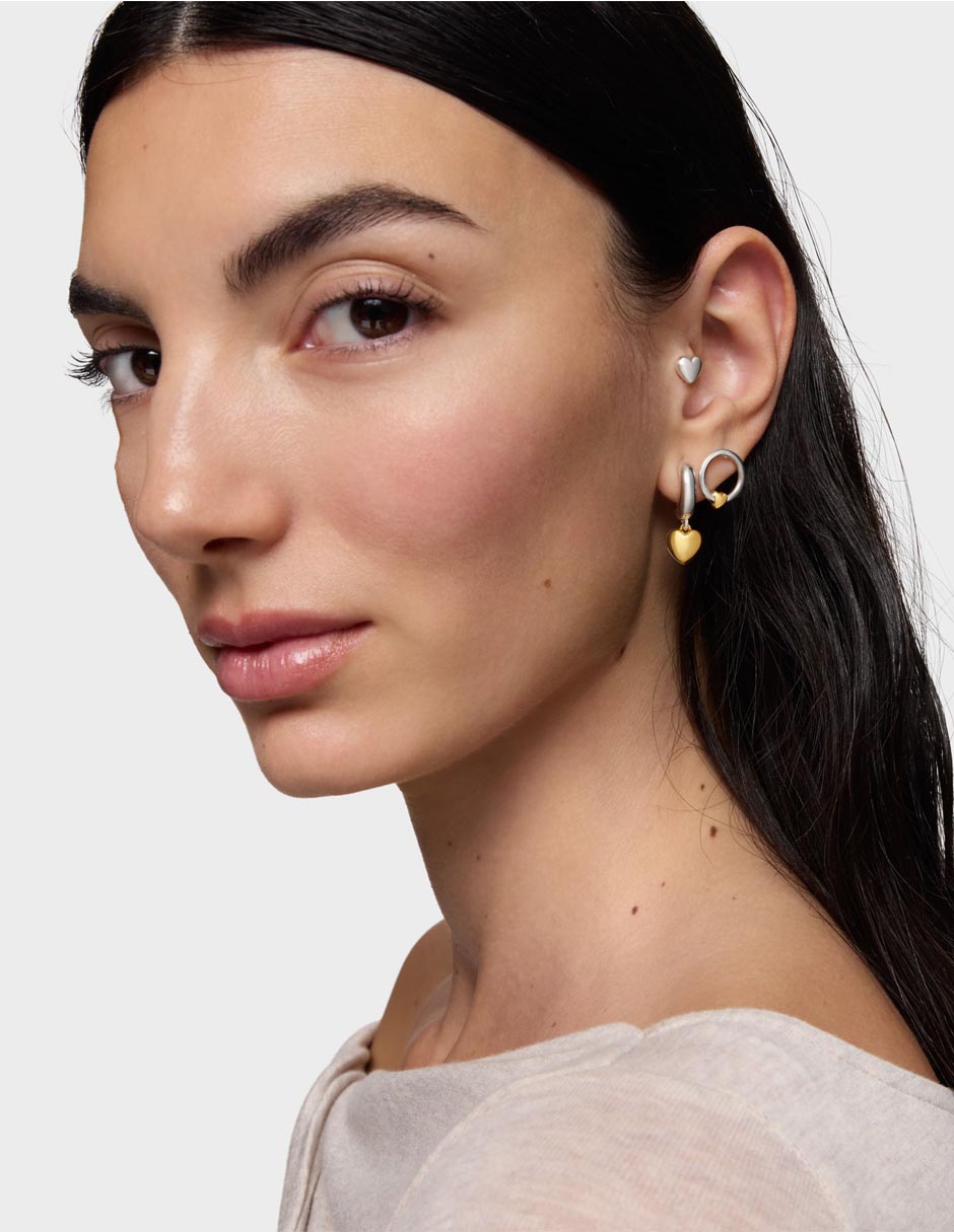 Aretes de aro Flechazo de plata P 925 6