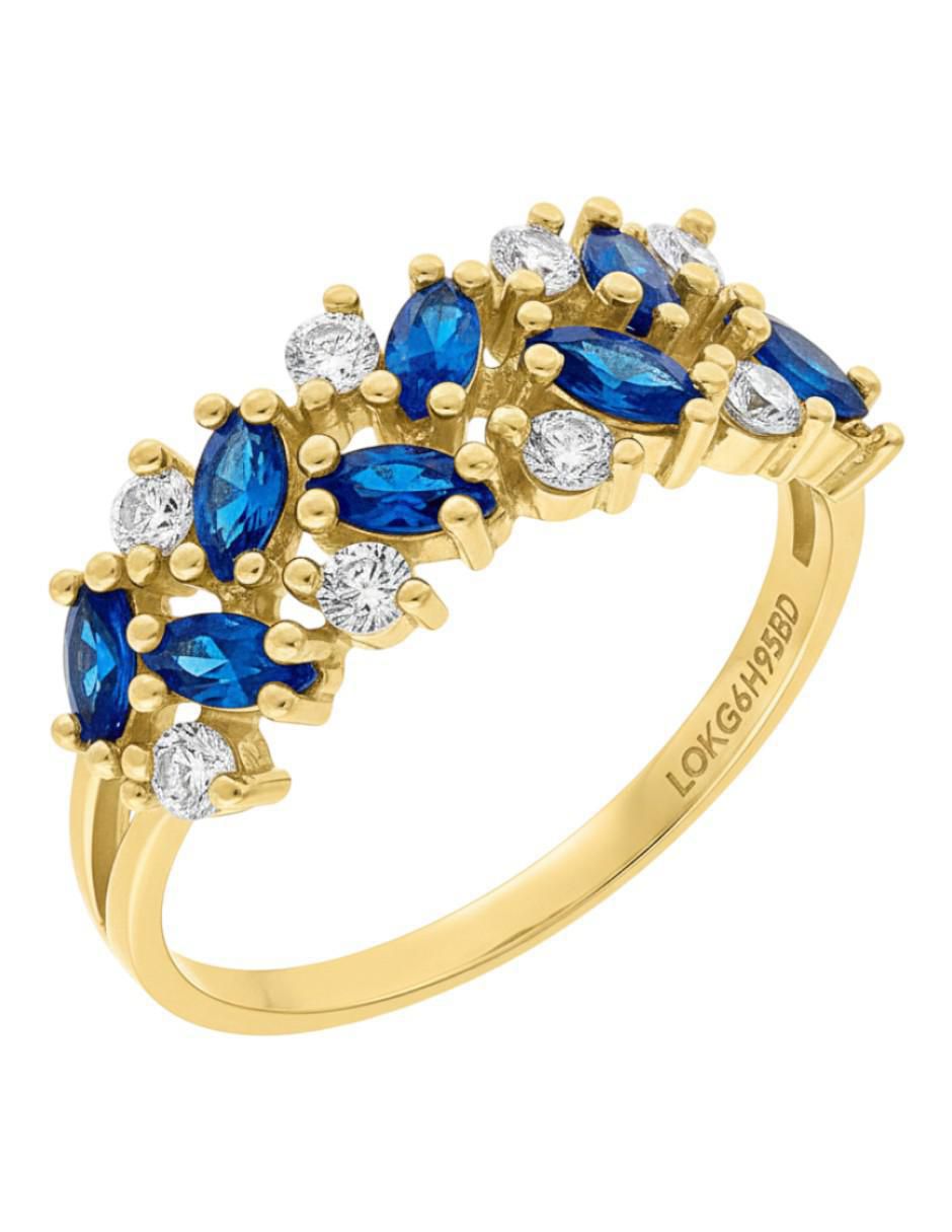 Anillo circular 10 k de oro zirconia brillante Anillo circular 10 k de oro zirconia brillante