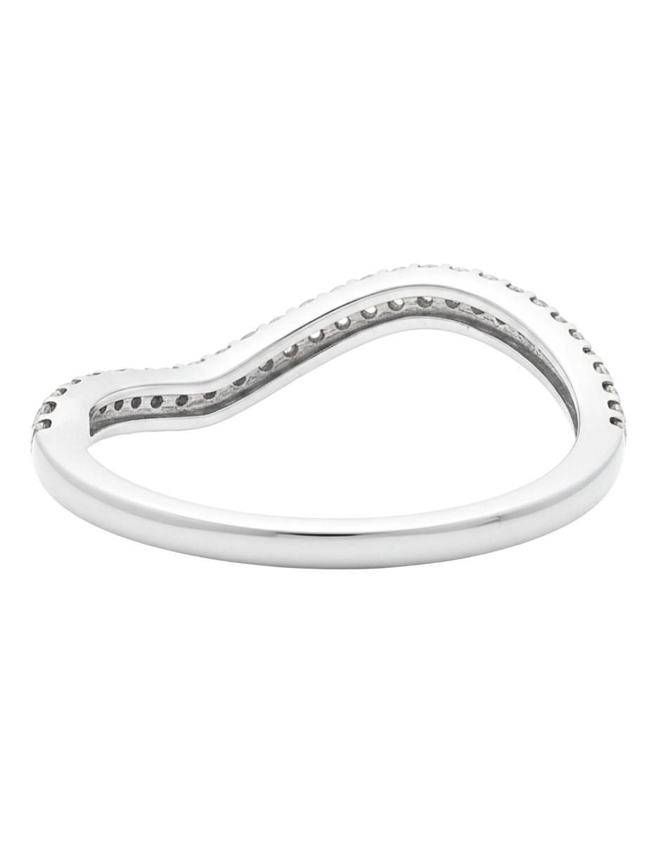 Anillo circular 10 k de oro zirconia brillante