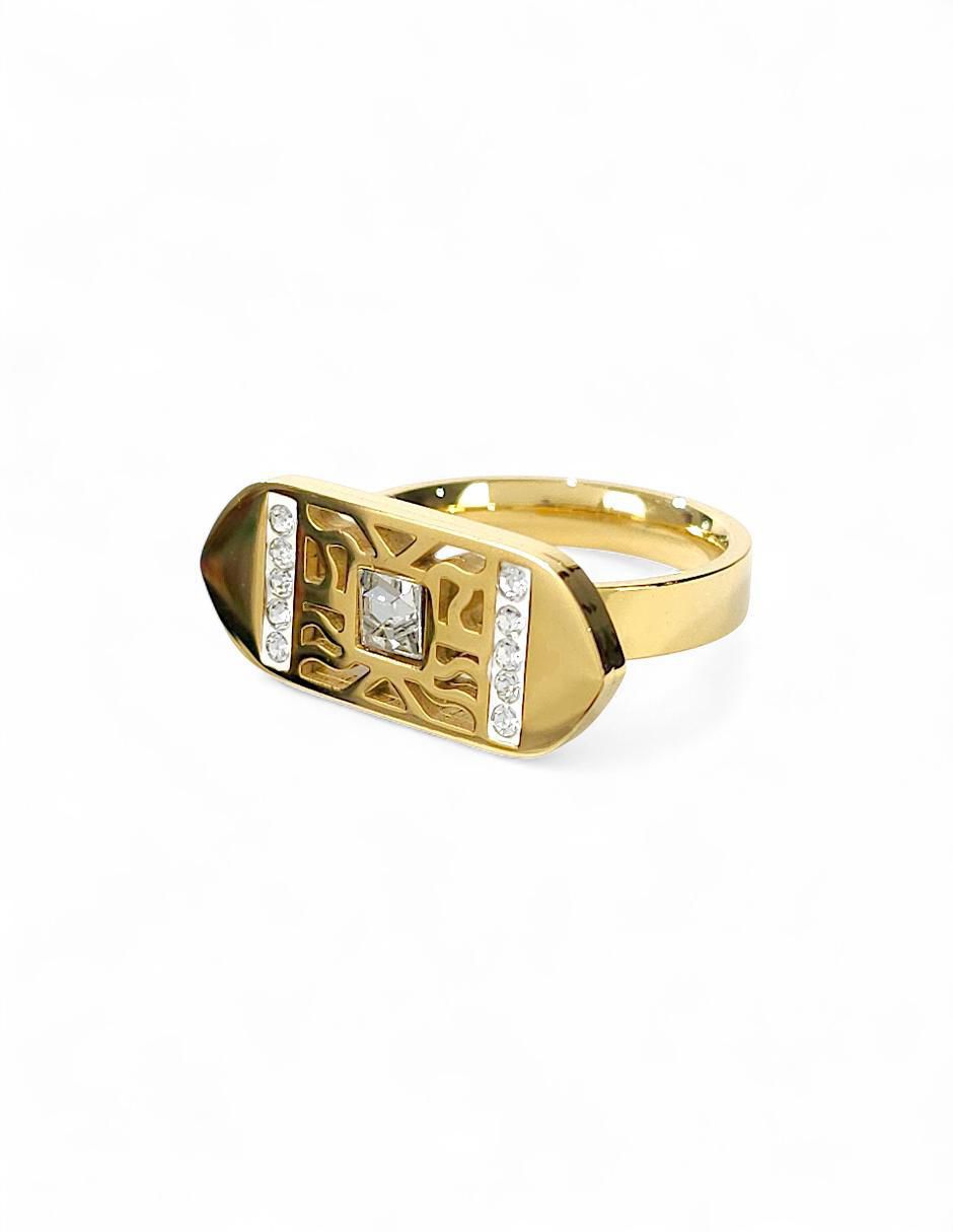 Collar, pulsera, anillo y aretes zirconia 6